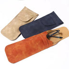 Covered PU Leather Glasses Bag