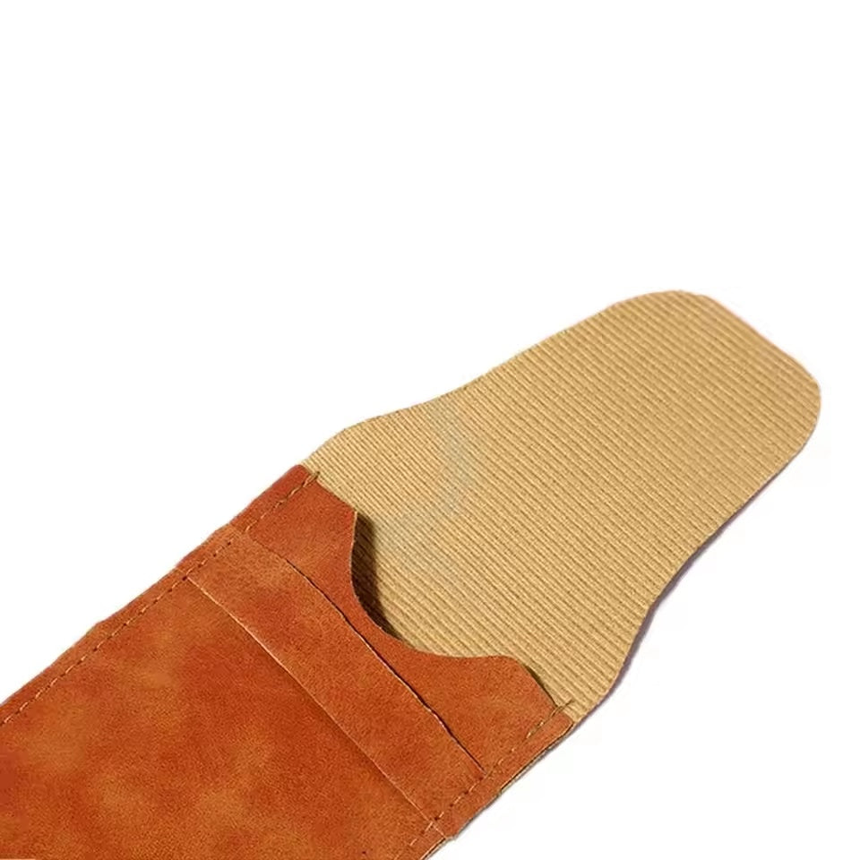 Covered PU Leather Glasses Bag